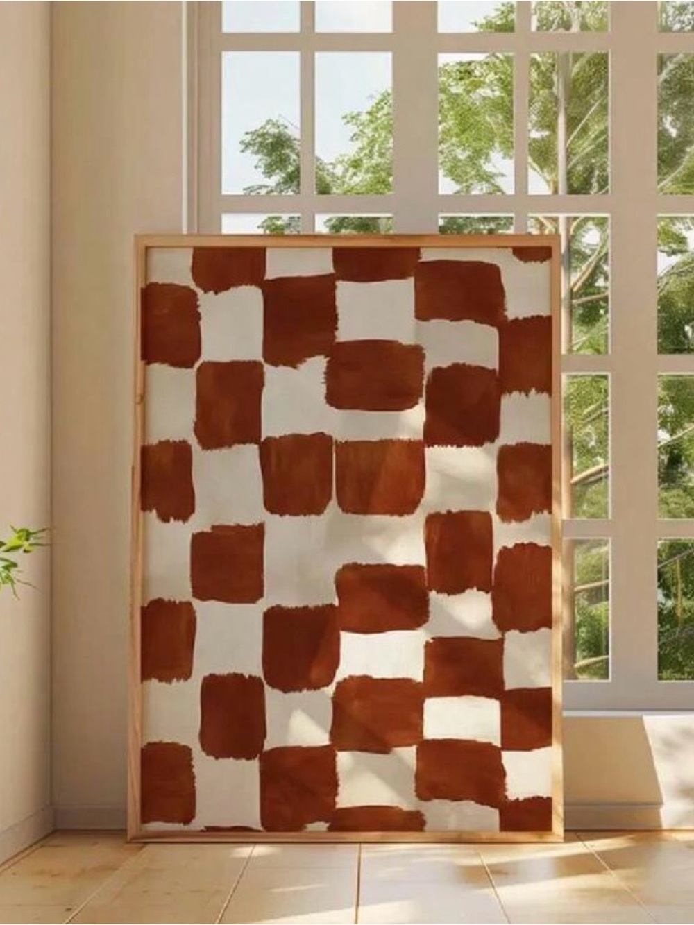 Brand New | Checkerboard Wall Art Canvas Print | 40x60cm | No Frame Included